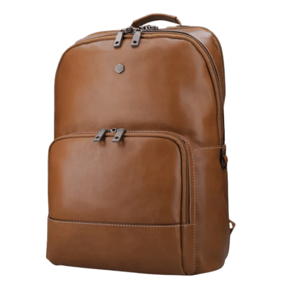 Jekyll and Hide 3669 Montanna leather 15 inch backpack tan front3qrtr png