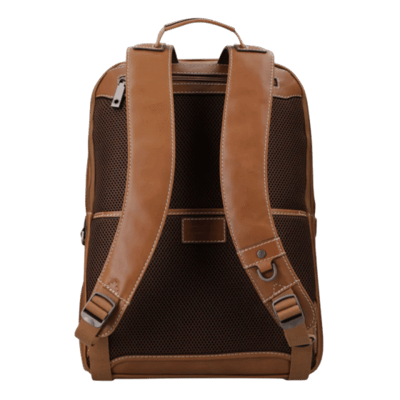 Jekyll and Hide 3669 Montanna leather 15 inch backpack tan rear png