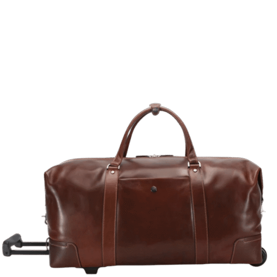 Jekyll and Hide 3690 Oxford Leather trolley duffle mocha brown Front png