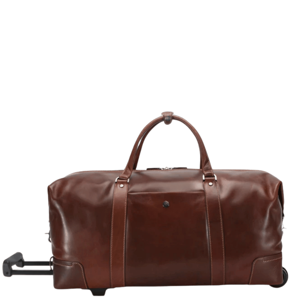 Jekyll and Hide Oxford Mocha Leather Trolley Duffle - Luggage