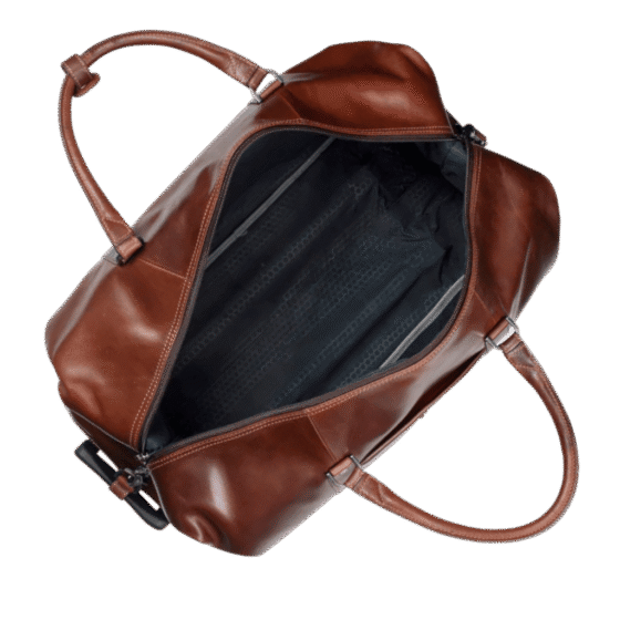 Jekyll and Hide 3690 Oxford Leather trolley duffle mocha brown interior png