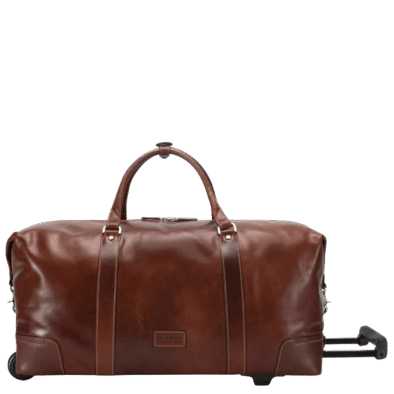 Jekyll and Hide 3690 Oxford Leather trolley duffle mocha brown rear png