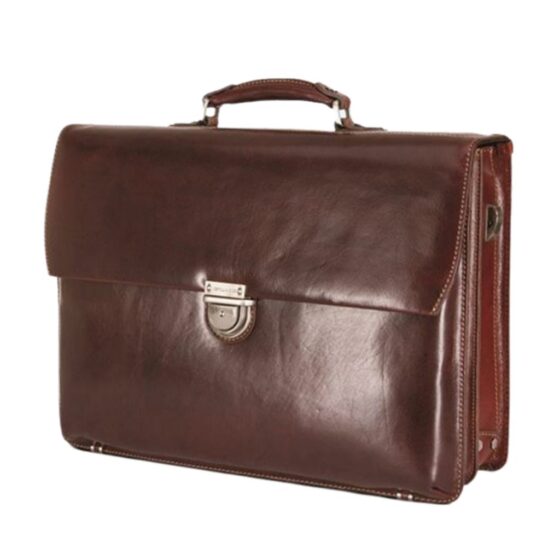 Jekyll and Hide 3809 Oxford leather large laptop business bag brown front3qrtr jpg