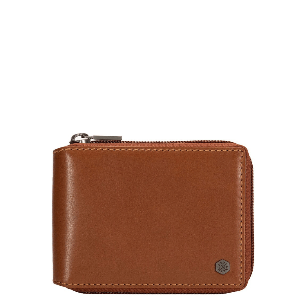 Jekyll and Hide 4295 Norwegian Zip around wallet tan front png