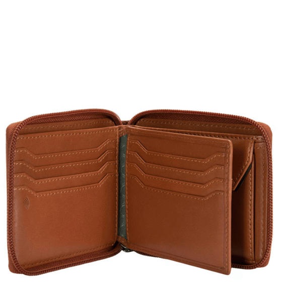 Jekyll and Hide 4295 Norwegian Zip around wallet tan interior1 png