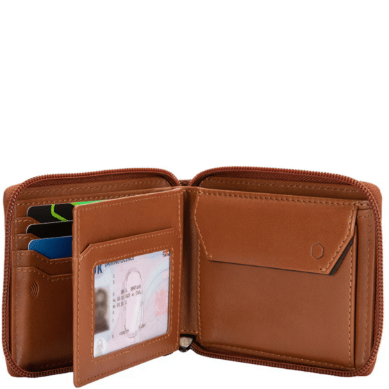 Jekyll and Hide 4295 Norwegian Zip around wallet tan interior2 png