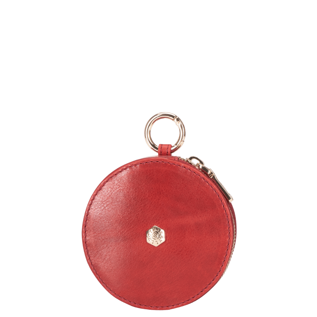 Jekyll and Hide 4327 LEather Zulu round purse red front primary png