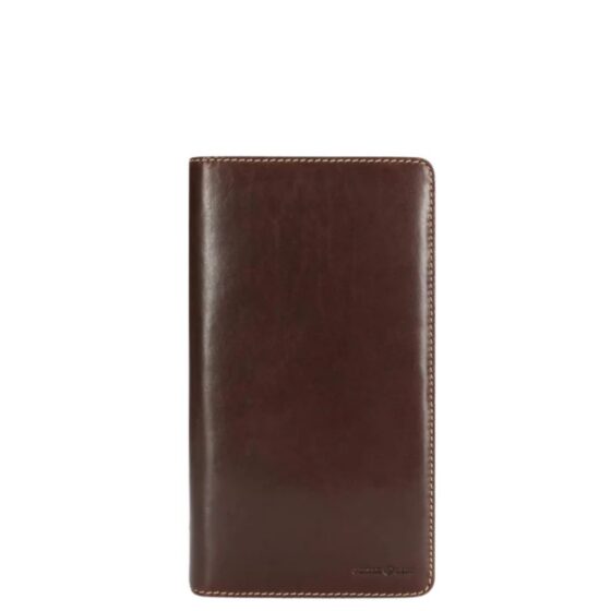 Jekyll and Hide 6392 Oxford Travel Wallet Moccha Brown front jpg