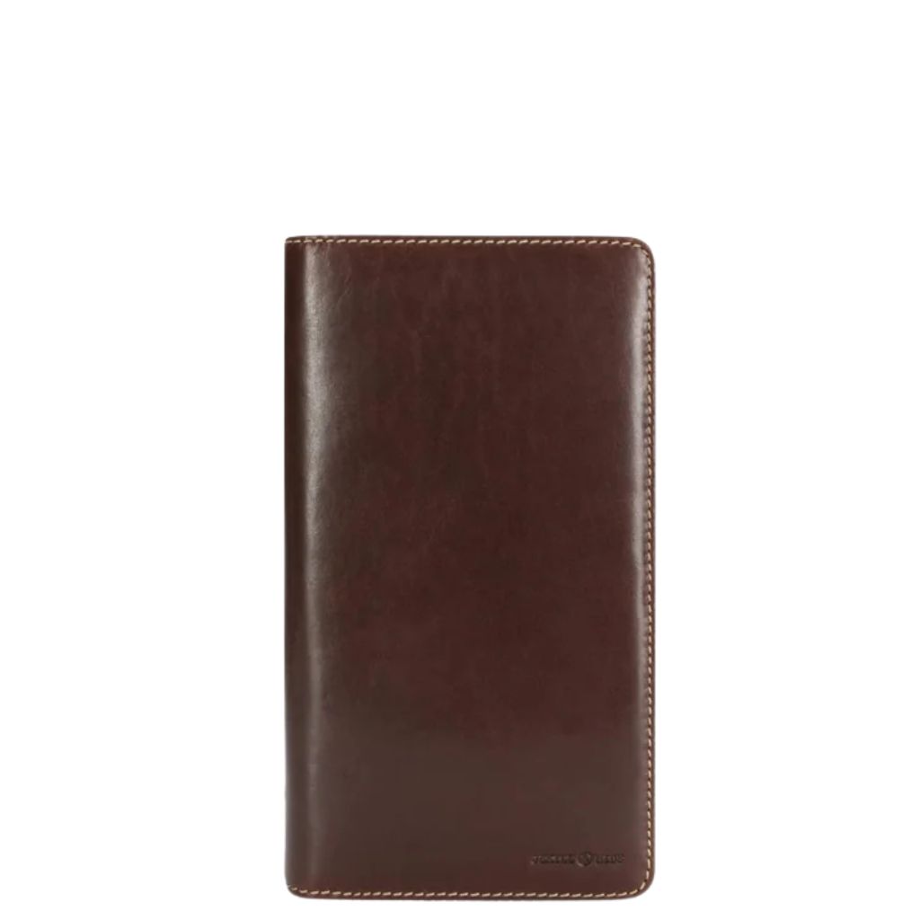 Jekyll and Hide 6392 Oxford Travel Wallet Moccha Brown front jpg