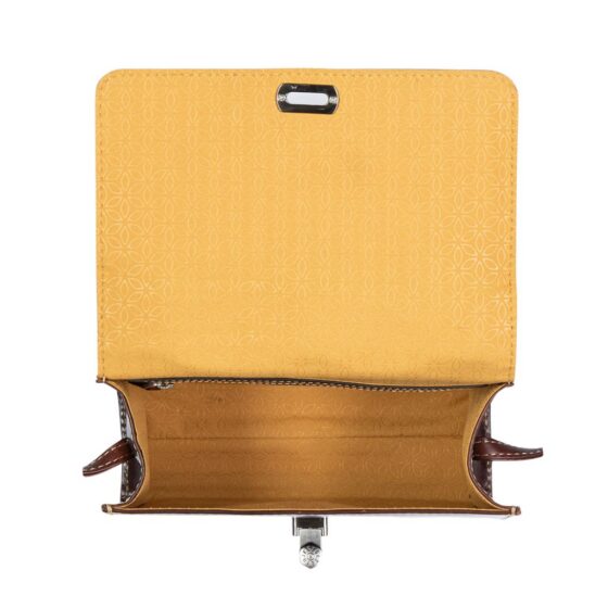 Jekyll And Hide 6442 Oxford Leather Crossbody Brown Interior