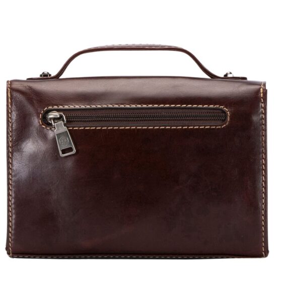 Jekyll And Hide 6442 Oxford Leather Crossbody Brown Rear