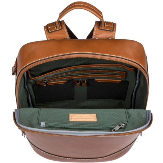 Jekyll And Hide Montana 7005 Leather Single Zip Backpack Clay Tan Interior