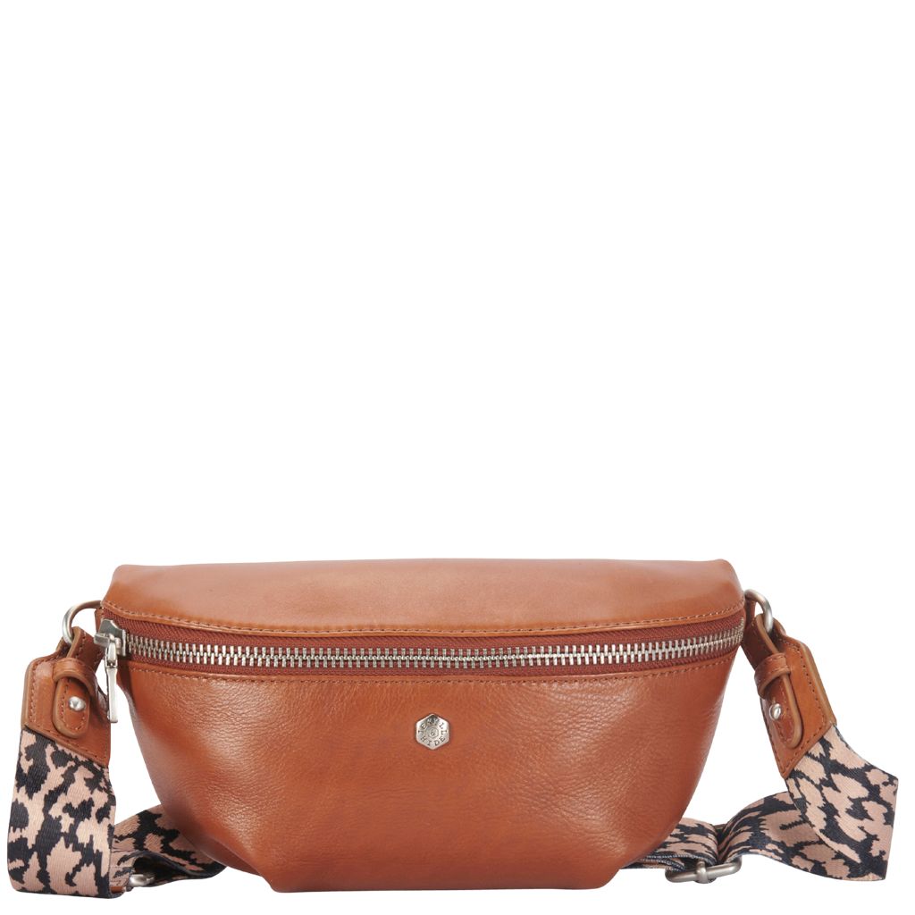 Jekyll and Hide Osaka Leather waist bag 6395 tan front jpg