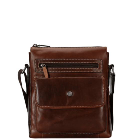 Jekyll and Hide Oxford 3682OX Tobacco Crossbody leather slingbag front png