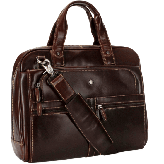 Jekyll and Hide Oxford 3707 leather briefcase two tone brown front3qrtr png