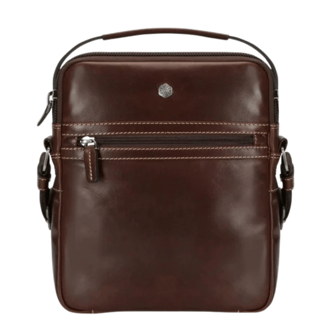 Jekyll and Hide Oxford Leather Crossbody 3691 mocha brown front png