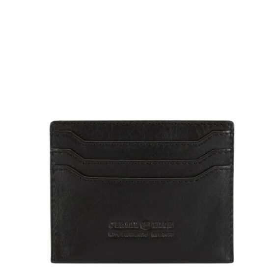 Jekyll and Hide Oxford leather 3628 Slim credit card wallet black rear jpg