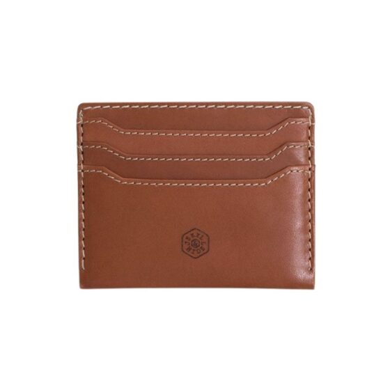 Jekyll and Hide Roma Leeather Card Holder Tan 3628 Front jpg