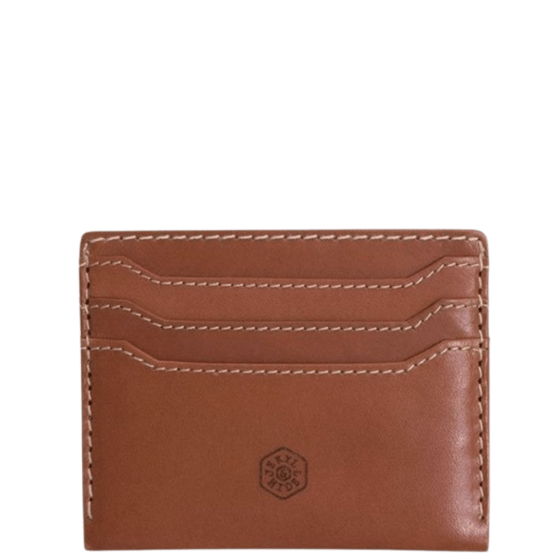 Jekyll and Hide Roma Leeather Card Holder Tan 3628 Front transparent