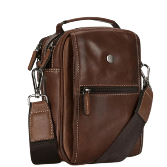 Jekyll and hide Oxford Crossbody two tone brown 3689 front3qrtr png