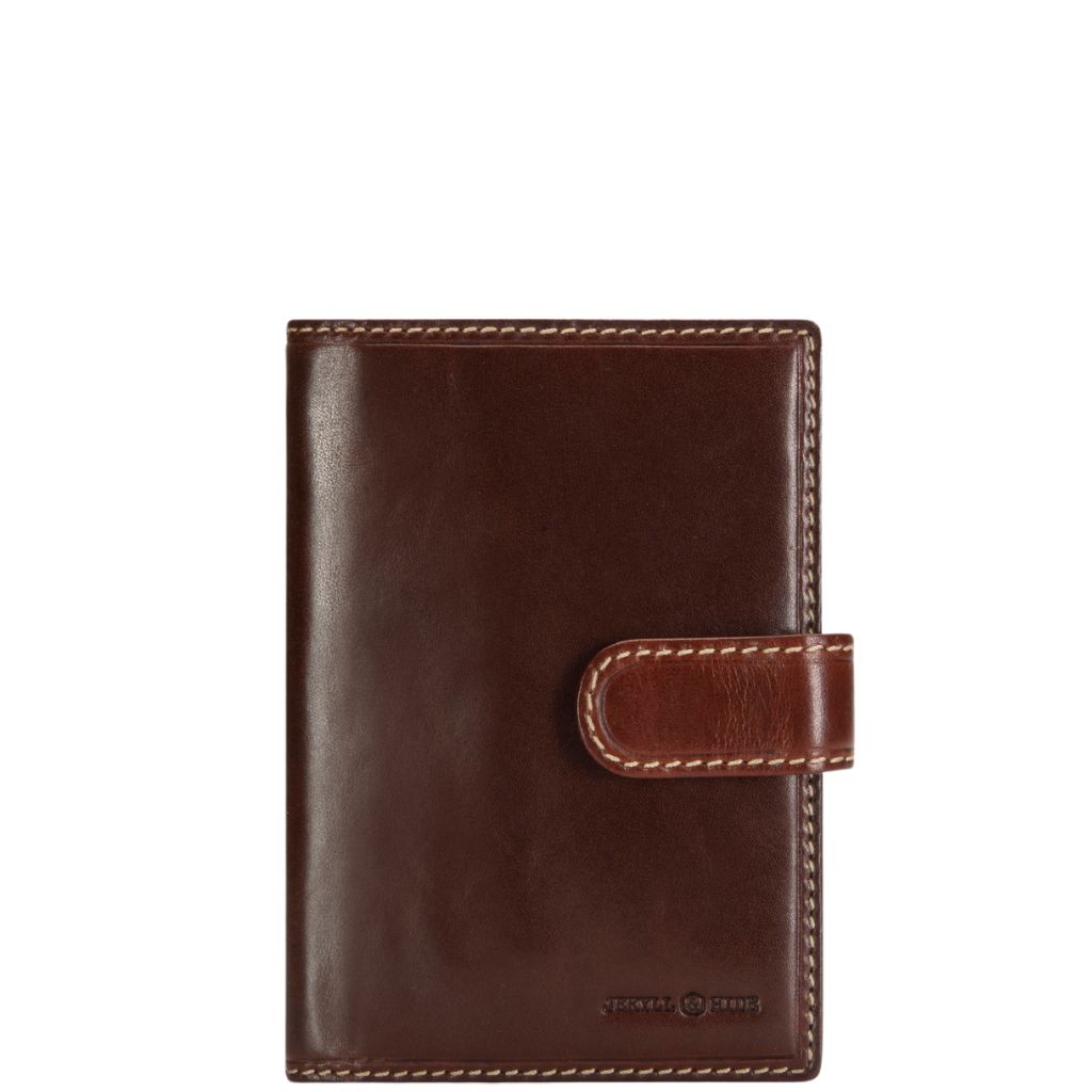 Jeyll and Hide LEather travel wallet 4306 brown moccha front jpg