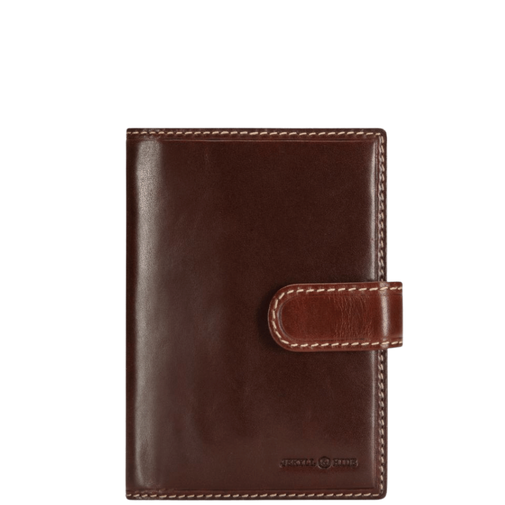 Jeyll and Hide LEather travel wallet 4306 brown moccha front primary