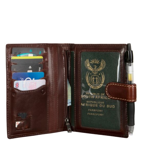 Jeyll and Hide LEather travel wallet 4306 brown moccha interior1 jpg