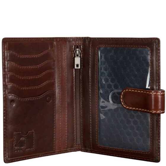 Jeyll and Hide LEather travel wallet 4306 brown moccha interior2 jpg