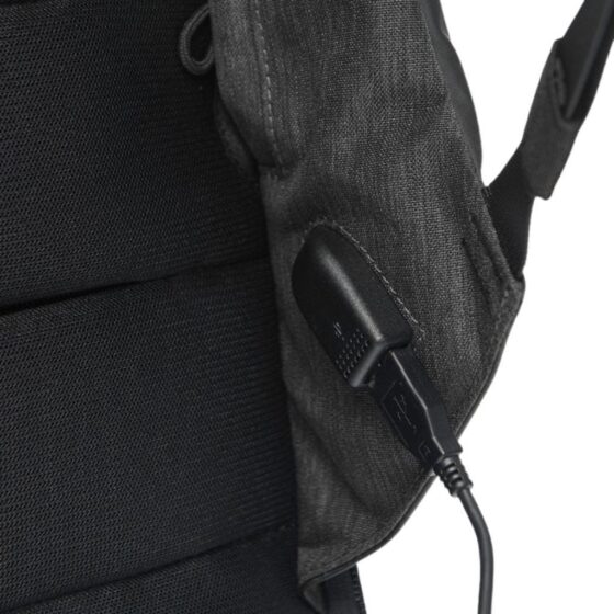 Kingsons 15 6 laptop anti theft backpack Smartseries KY3148 Charcoal USB jpg