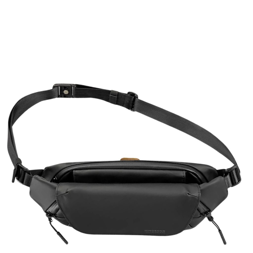 Kingsons s3266 tech XI pro waist bag black front jpg