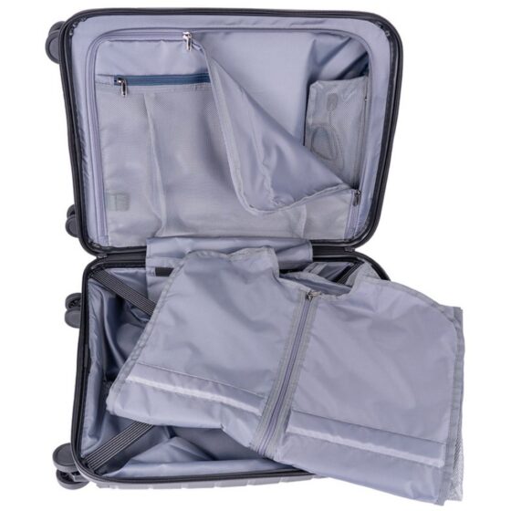 Microlite Business 55cm Easy Access Carry On Spinner 86651 Hard Front Black Interior