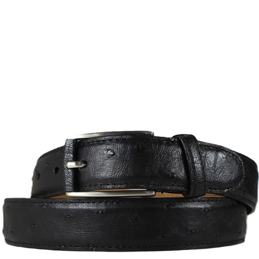 Nico 35mm Ostrich leather belt 131537 black jpg