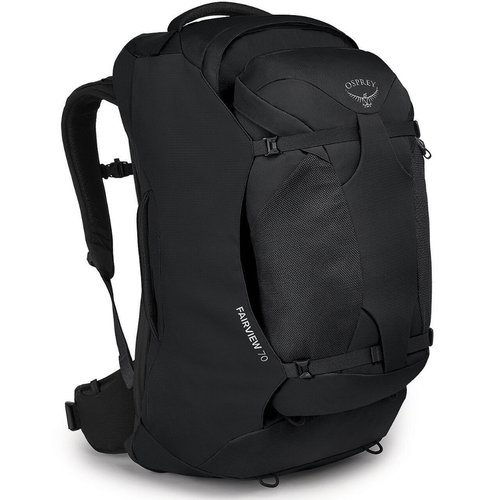 Osprey Fairview TRavel Pack collection Black 70L front3qrtr png