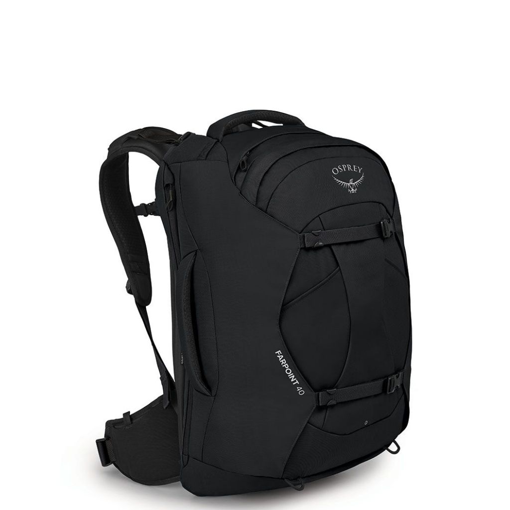 Osprey Farpoint 40 10003320 Black Backpack Front3qrtr Primary