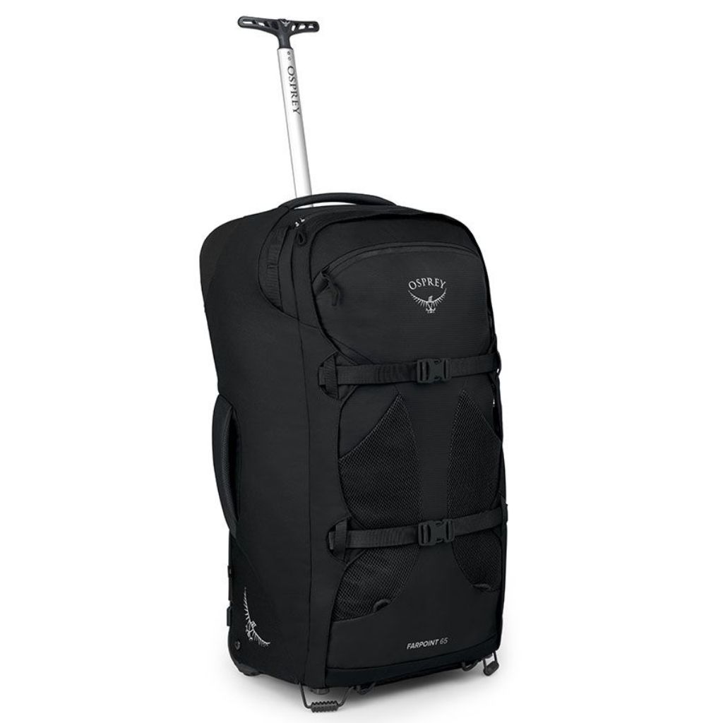 Osprey Farpoint Wheels Backpack Black 65l Front3qrtr