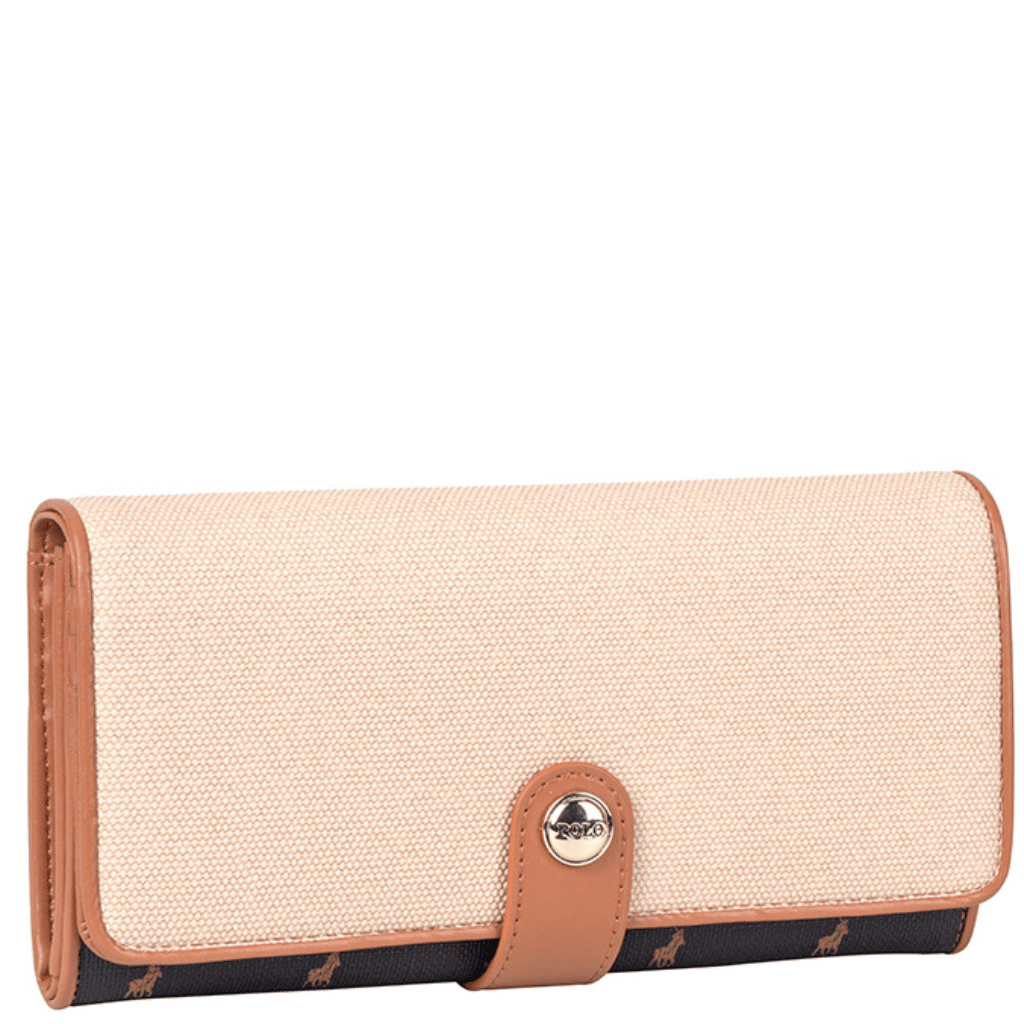 Polo Chabli Clutch purse POS51235 Brown synthetic front3qrtr png