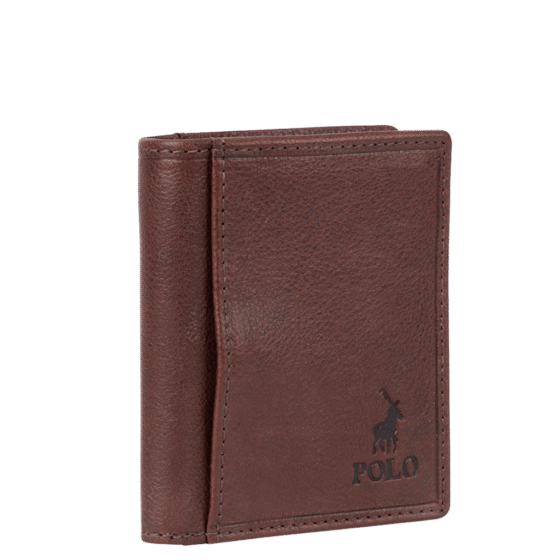 Polo Chobe Leather credit card wallet PO59913 brown front3qrtr png
