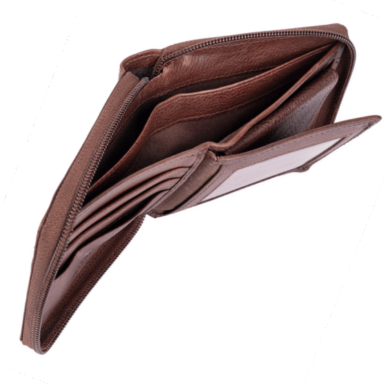 Polo Chobe POS59926 Leather zip aroud wallet brown interior2 png