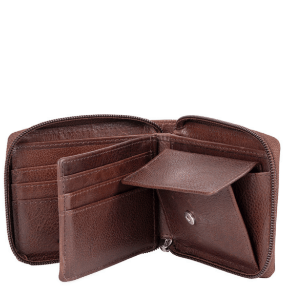 Polo Chobe POS59926 Leather zip aroud wallet brown interior3 png