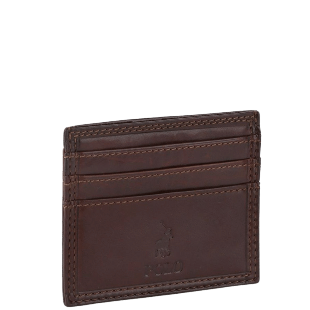 Polo Kenya Drivers insert Wallet PO45018 Brown front3qrtr transparent