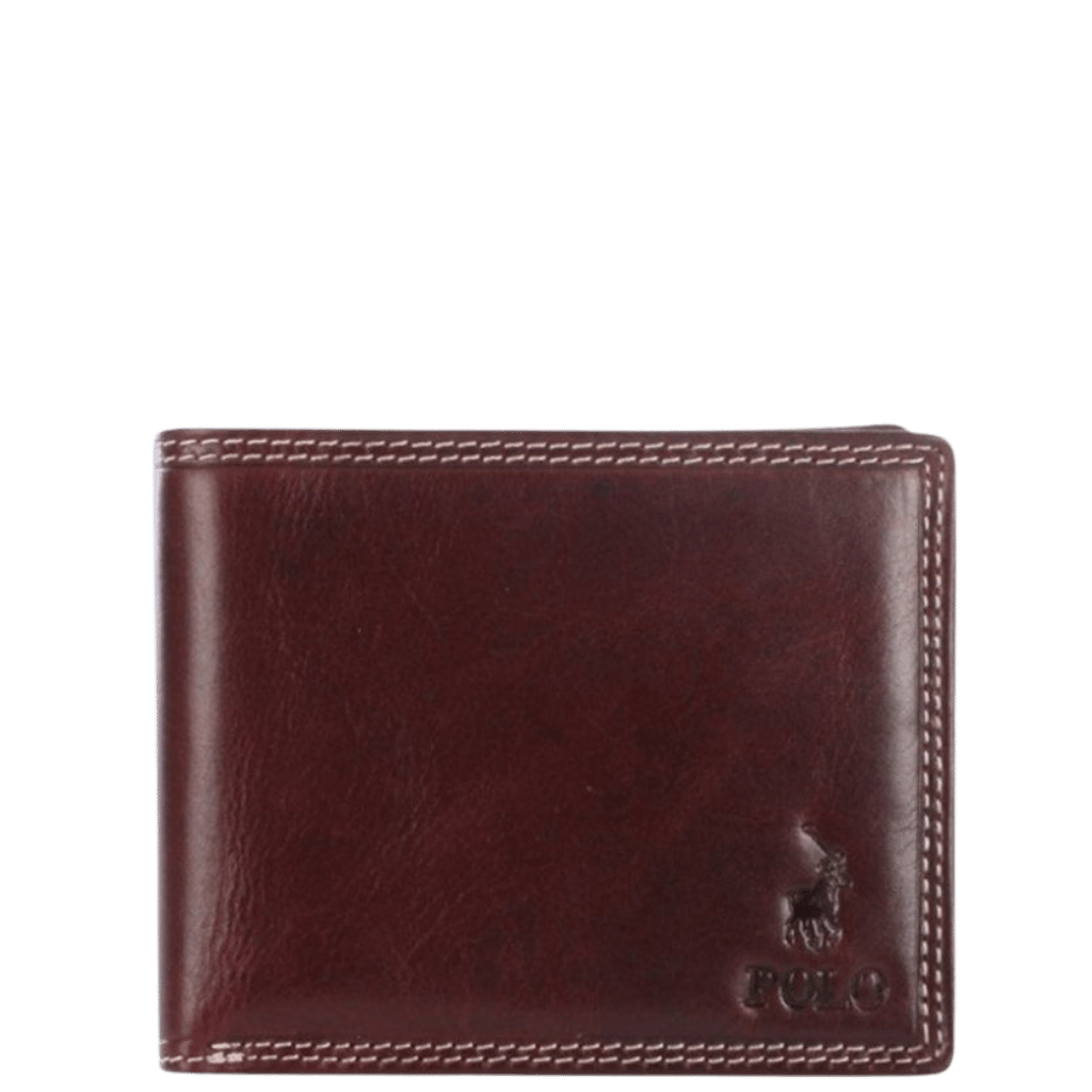 Polo Kenya Leather Brown Wallet Drivers License PO45017 Front3qrtr transparent