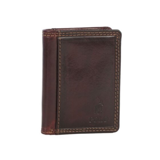 Polo Kenya Leather Card Wallet PO45013 Brown front main jpg