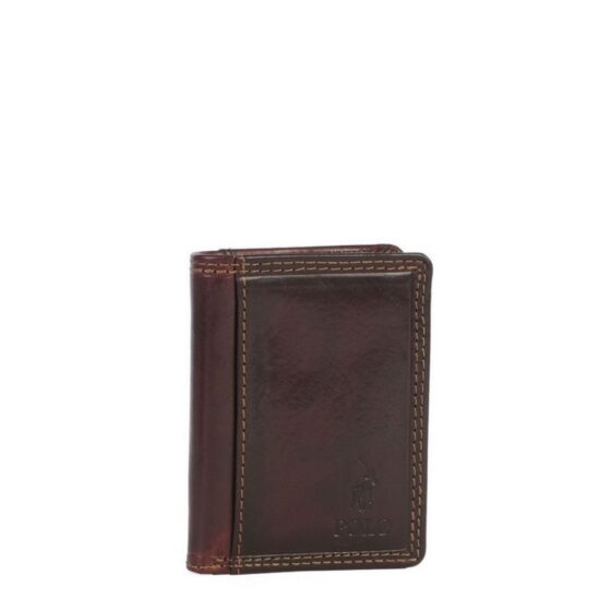 Polo Kenya Leather Card Wallet PO45013 Brown front primary jpg