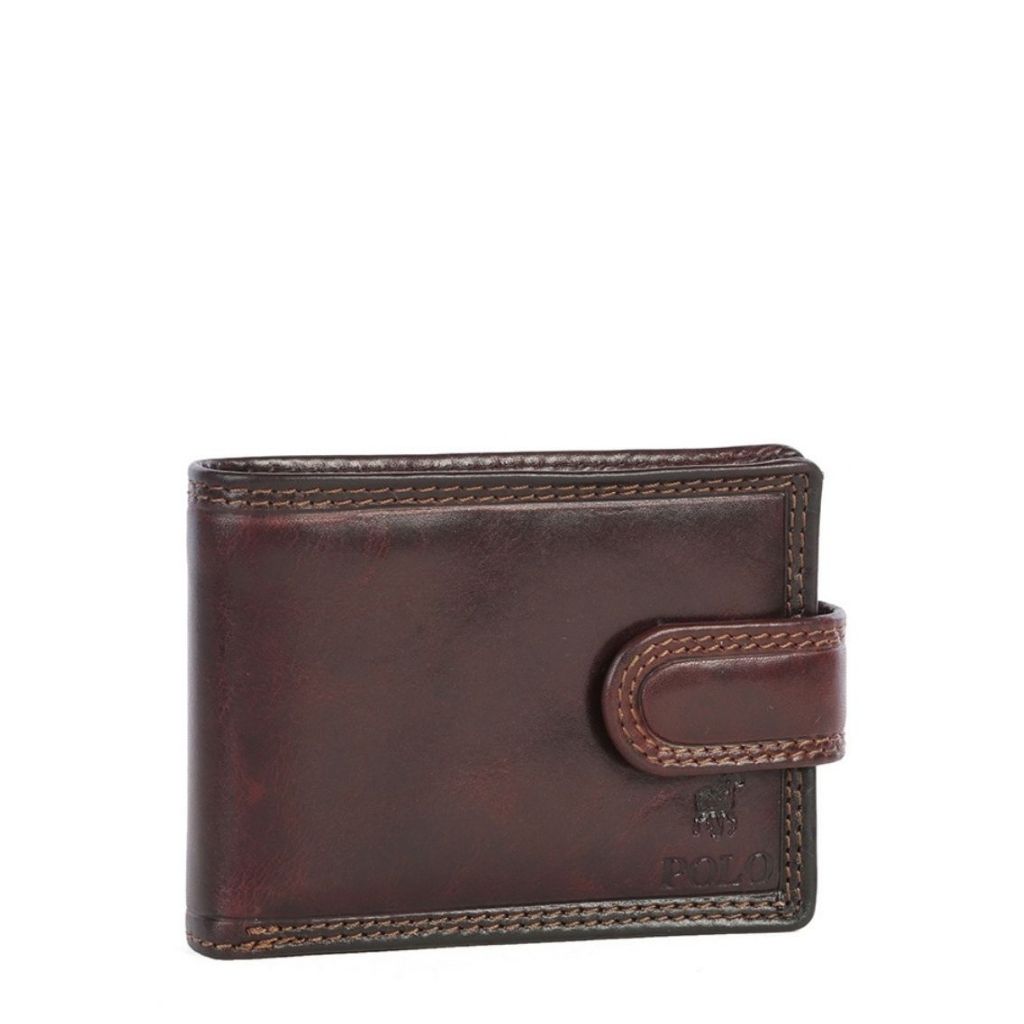 Polo Kenya Leather Small Multicard Wallet Brown PO45019 front primary jpg