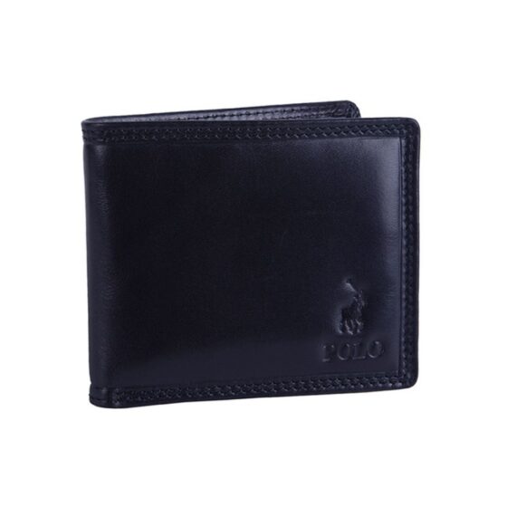 Polo Kenya Leather Wallet Po45009 Black Front3qrtr