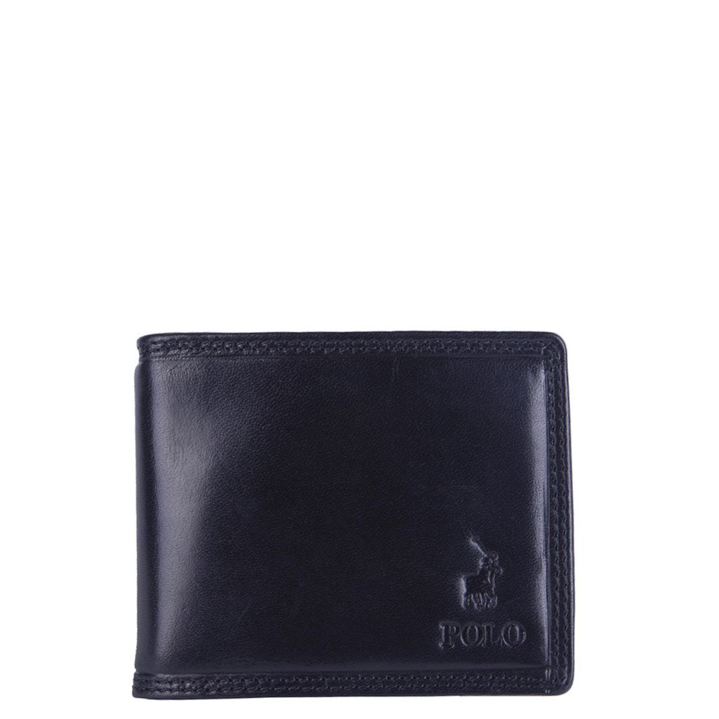 Polo Kenya Leather Wallet Po45010 Black Front Primary