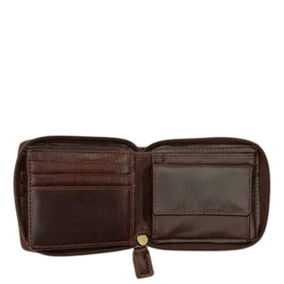 Polo Kenya Zip around wallet brown POS45026 interior1 jpg
