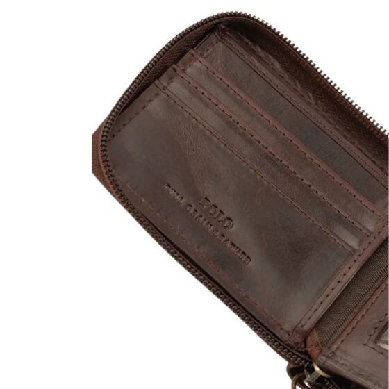 Polo Kenya Zip around wallet brown POS45026 interior2 jpg
