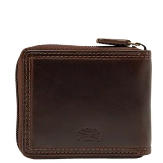 Polo Kenya Zip around wallet brown POS45026 rear jpg