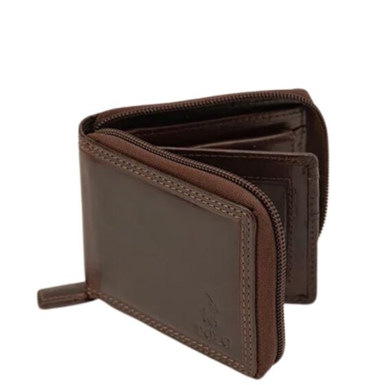 Polo Kenya Zip around wallet brown POS45026 top jpg